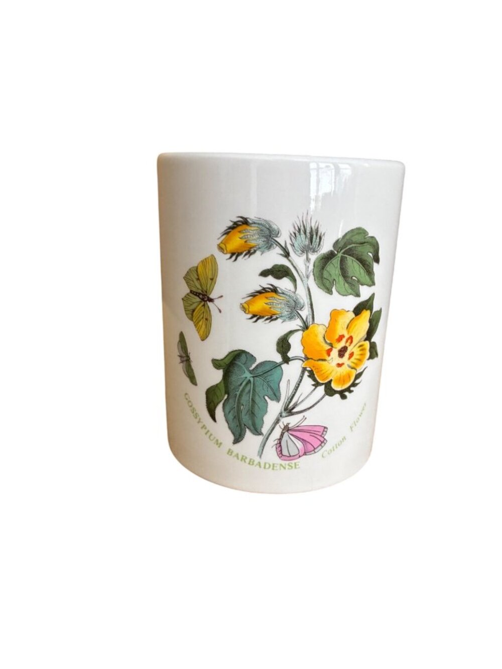 VTG Botanic Garden Barbados Cotton Flower Porcelain Utensil Holder Vase Planter